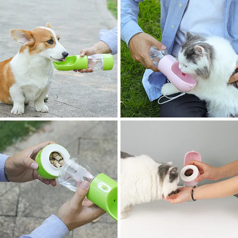 HydroPup™: On-the-Go Pet Water & Food Bottle for Outdoor Adventures with Dogs